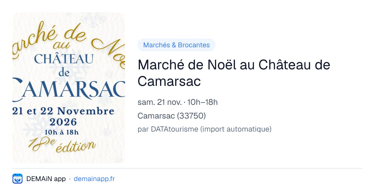 Marché de Noël au Château de Camarsac — Camarsac