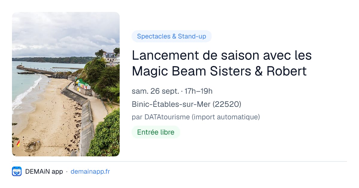 Lancement de saison avec les Magic Beam Sisters & Robert — Binic-Étables-sur-Mer
