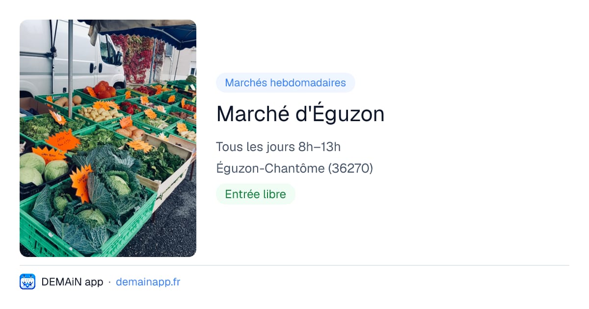 Marché d'Éguzon — Éguzon-Chantôme