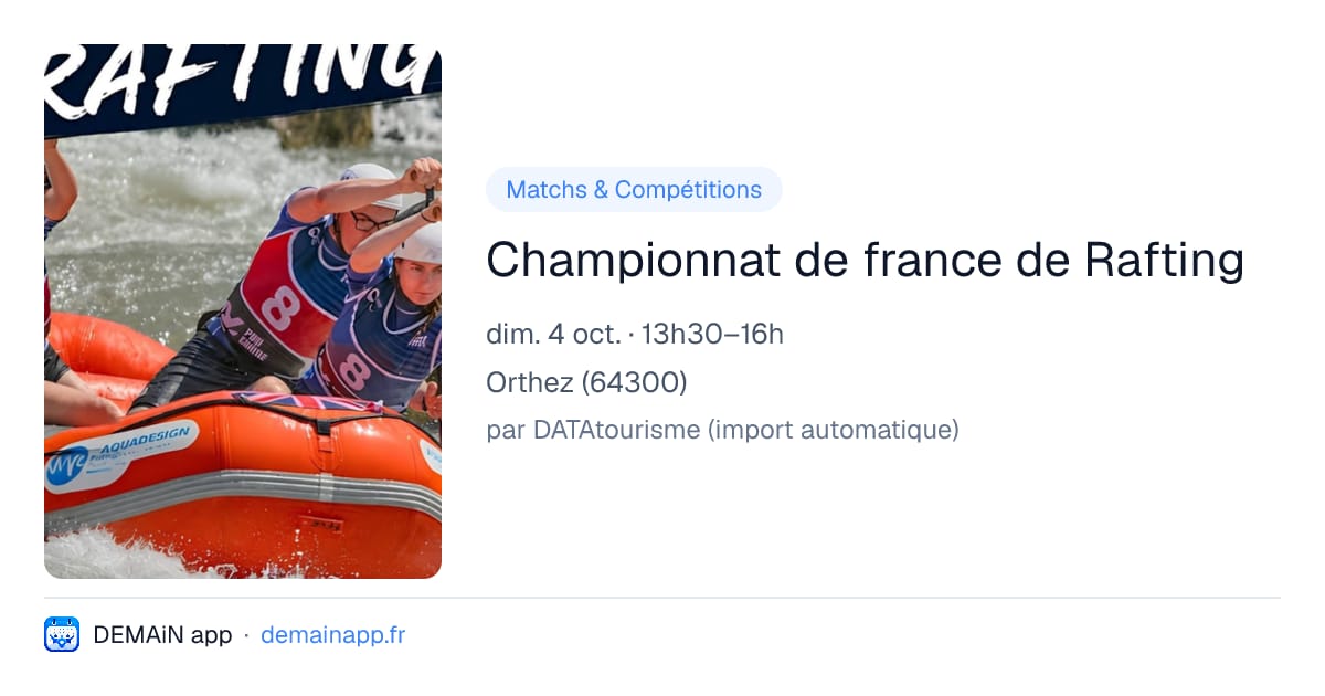 Championnat de france de Rafting — Orthez