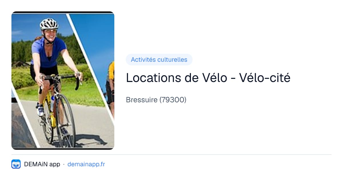 Locations de Vélo - Vélo-cité — Bressuire