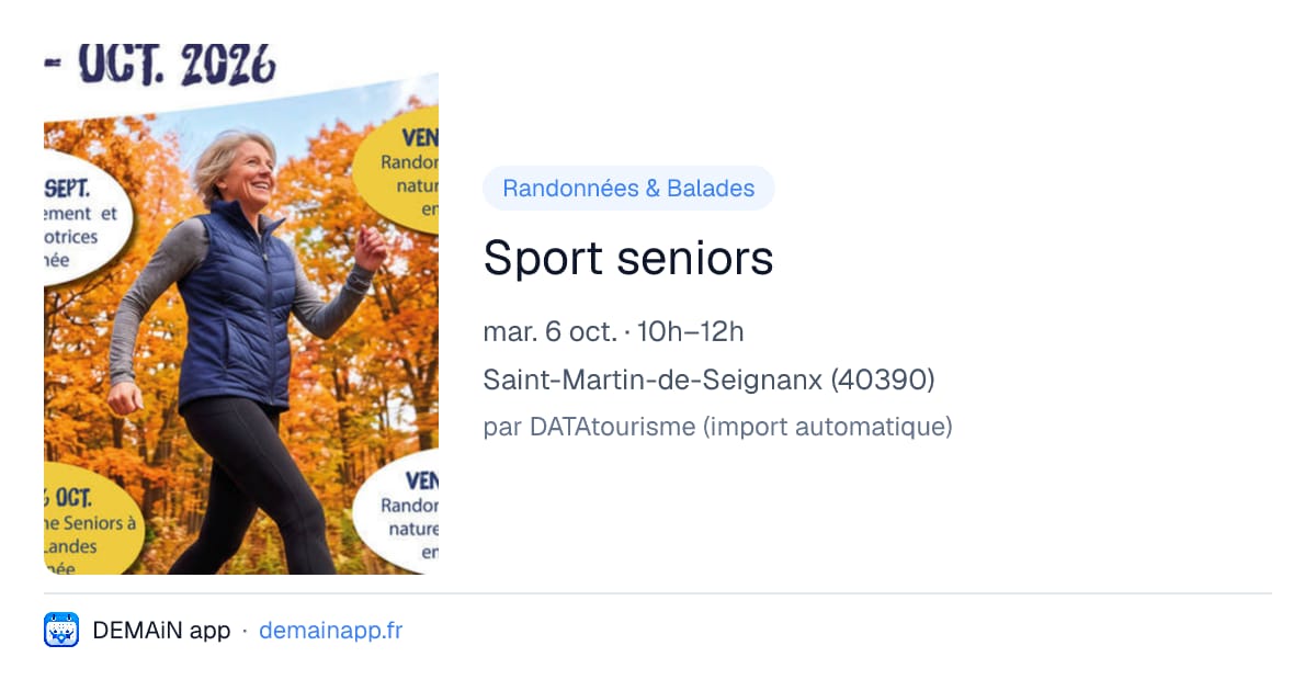 Sport seniors — Saint-Martin-de-Seignanx