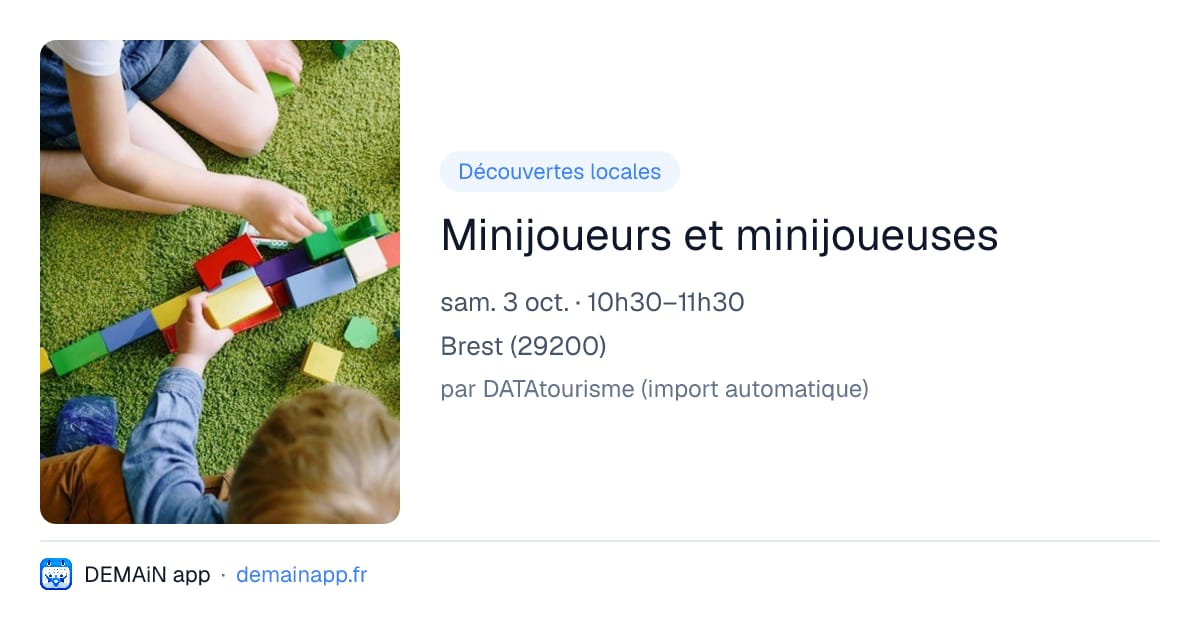 Minijoueurs et minijoueuses — Brest