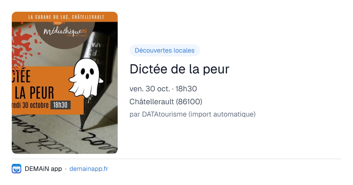 Dictée de la peur — Châtellerault