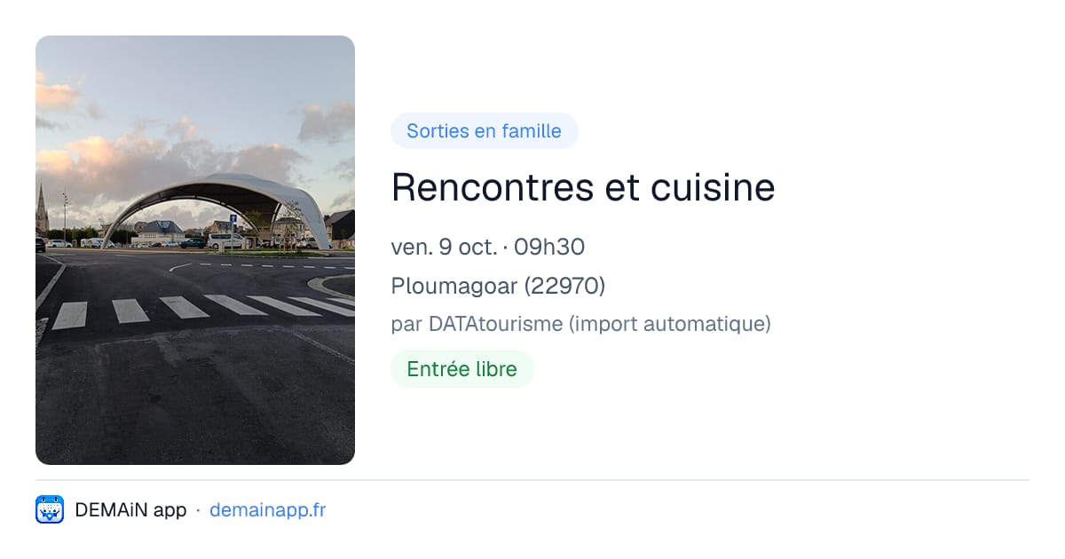 Rencontres et cuisine — Ploumagoar