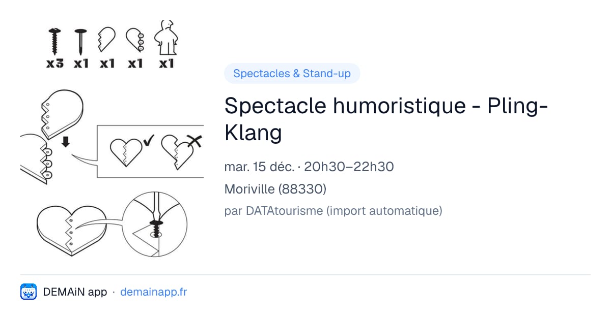 Spectacle humoristique - Pling-Klang — Moriville
