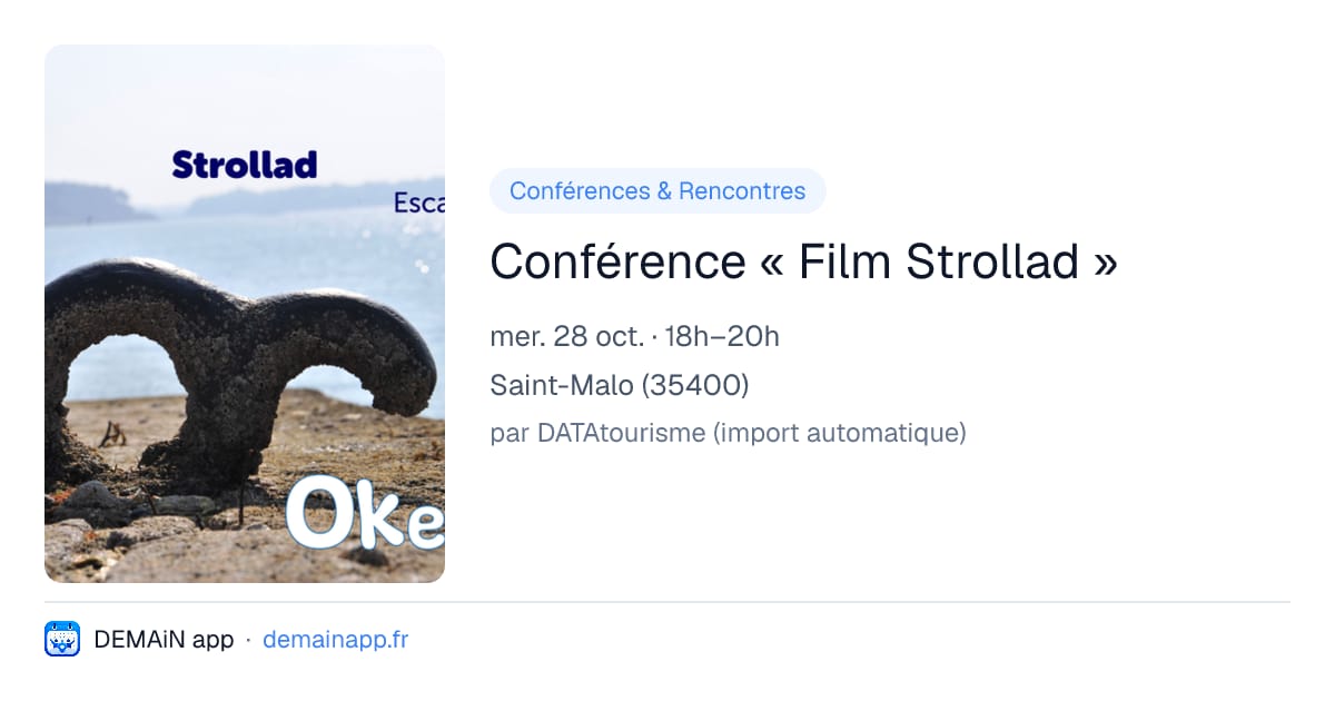 Conférence « Film Strollad » — Saint-Malo