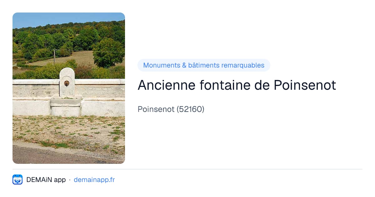 Ancienne fontaine de Poinsenot — Poinsenot