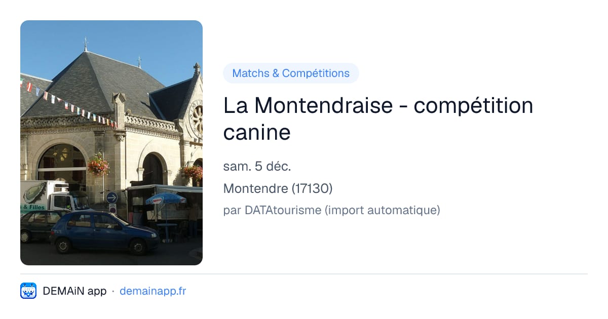 La Montendraise - compétition canine — Montendre