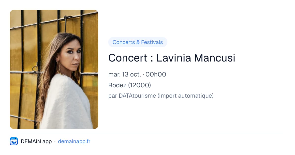 Concert : Lavinia Mancusi — Rodez