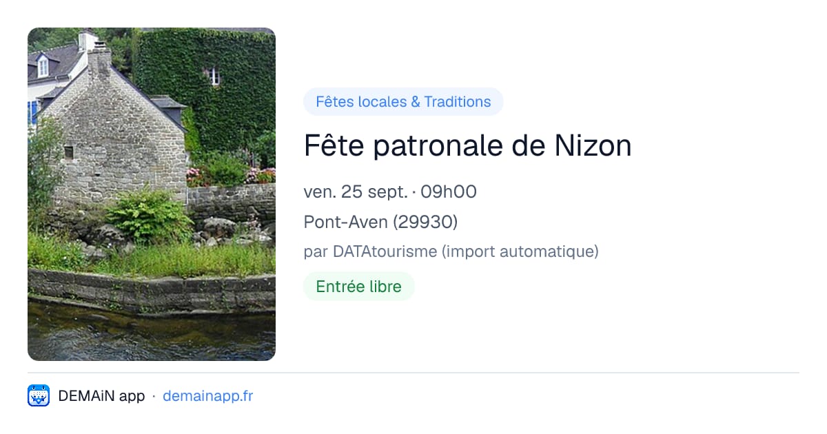 Fête patronale de Nizon — Pont-Aven