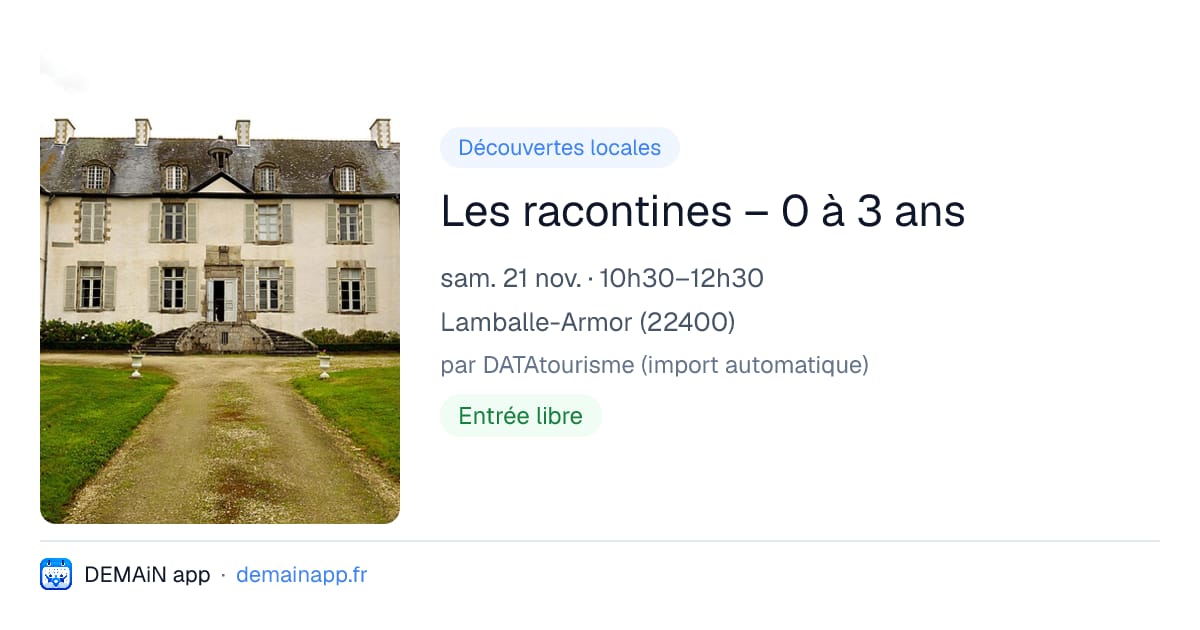 Les racontines – 0 à 3 ans — Lamballe-Armor