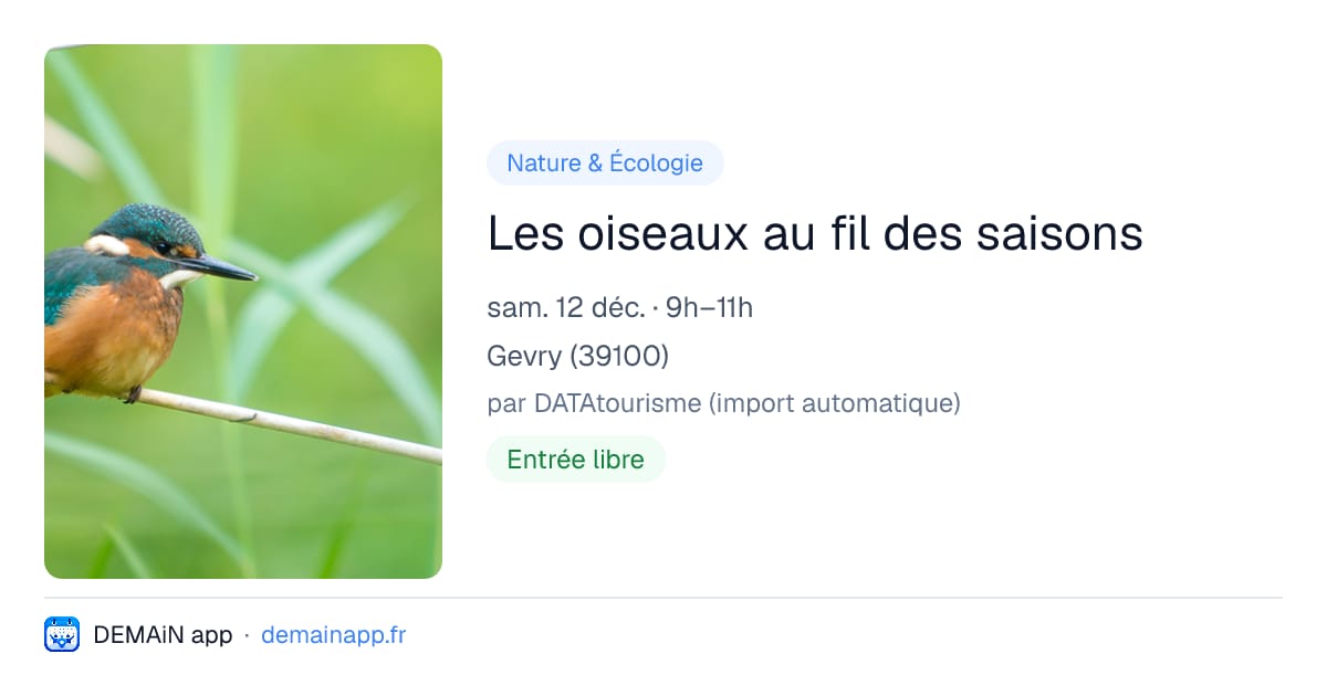 Les oiseaux au fil des saisons — Gevry