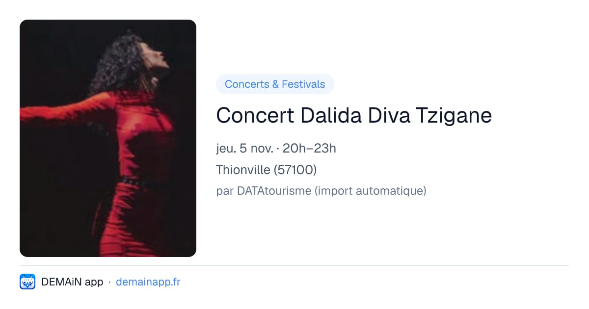 Concert Dalida Diva Tzigane — Thionville