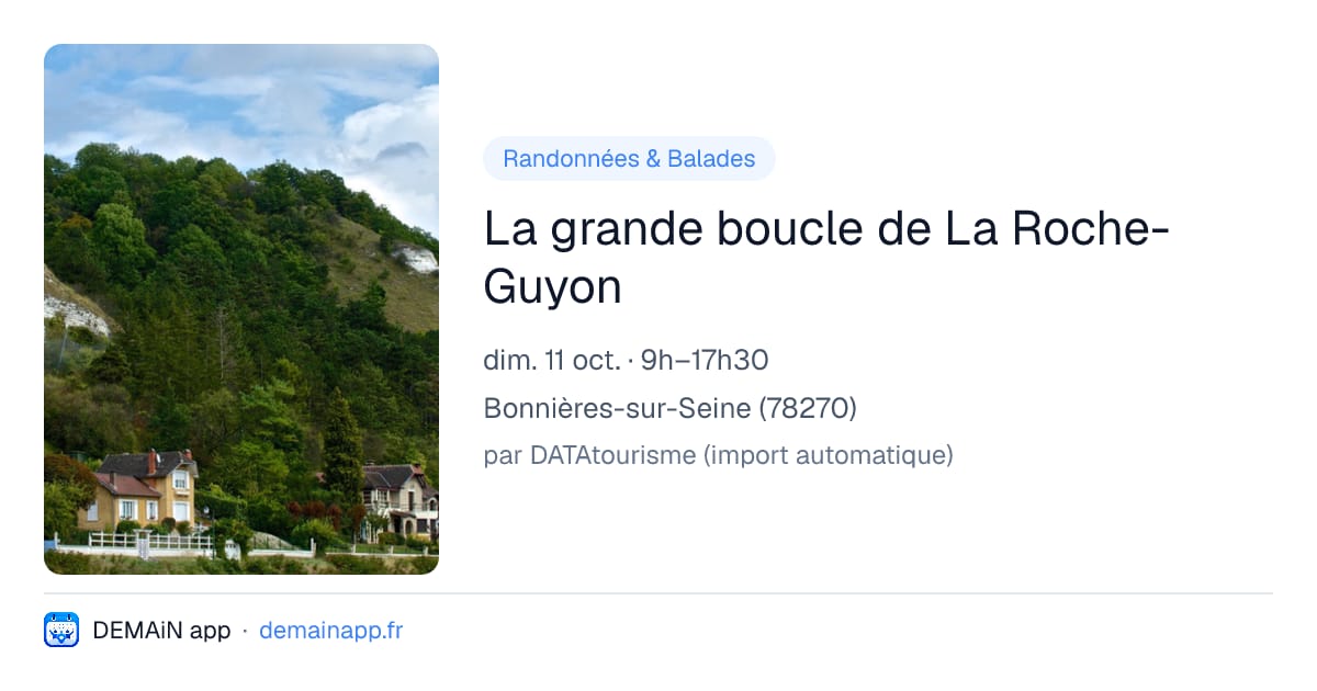 La grande boucle de La Roche-Guyon — Bonnières-sur-Seine