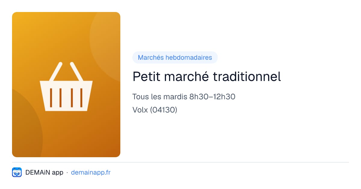 Petit marché traditionnel — Volx