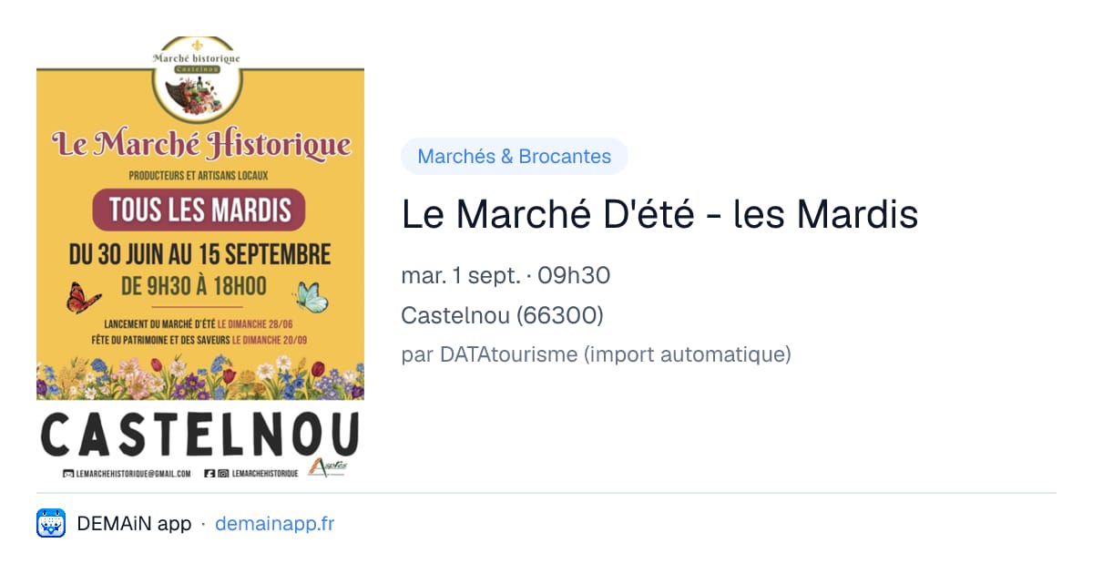 Le Marché D'été - les Mardis — Castelnou