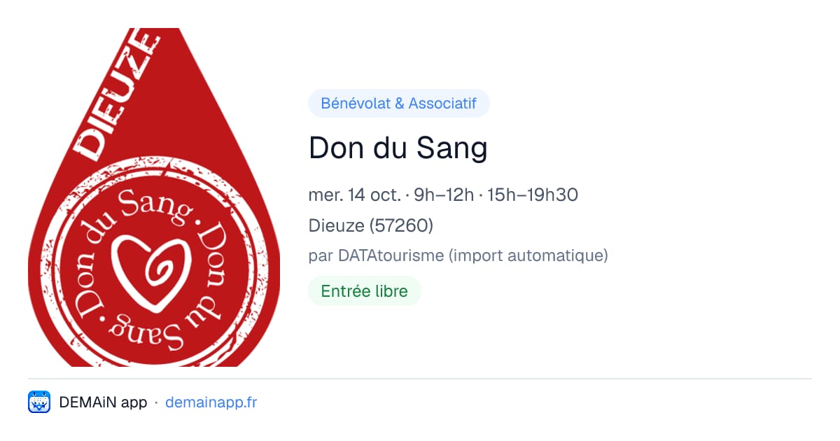 Don du Sang — Dieuze