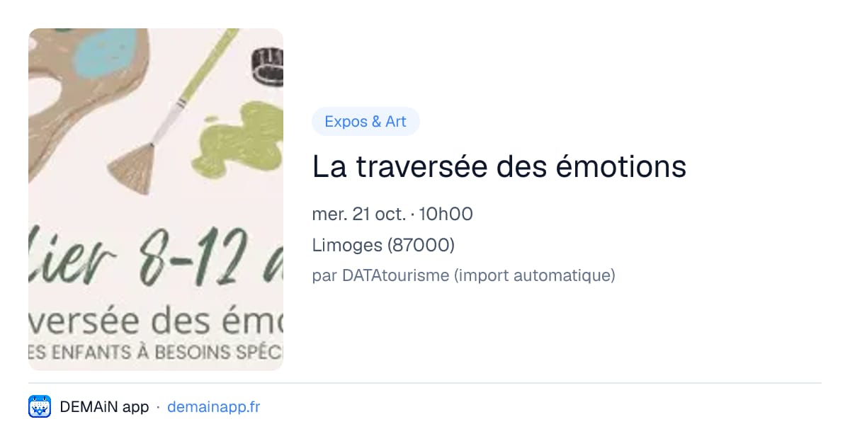 La traversée des émotions — Limoges