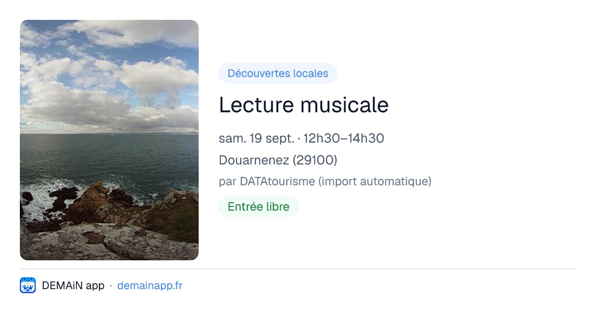 Lecture musicale — Douarnenez