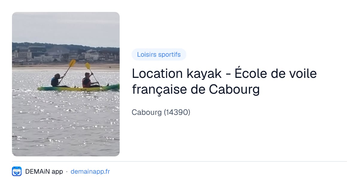 Location kayak - École de voile française de Cabourg — Cabourg