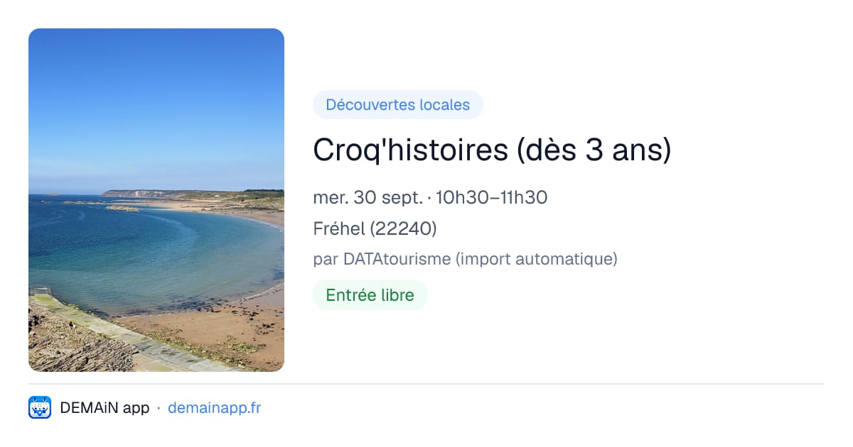 Croq'histoires (dès 3 ans) — Fréhel