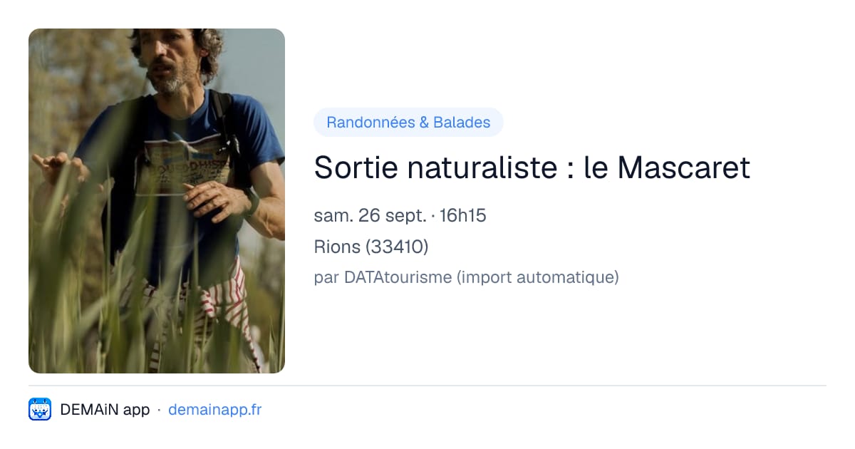 Sortie naturaliste : le Mascaret — Rions