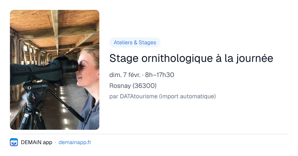Stage ornithologique à la journée — Rosnay