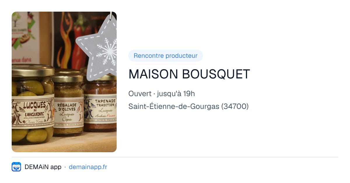 MAISON BOUSQUET — Saint-Étienne-de-Gourgas