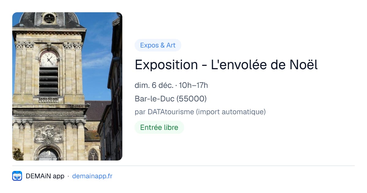 Exposition - L'envolée de Noël — Bar-le-Duc
