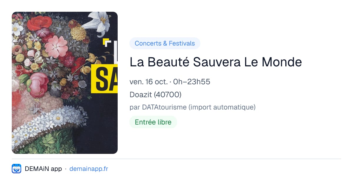 La Beauté Sauvera Le Monde — Doazit