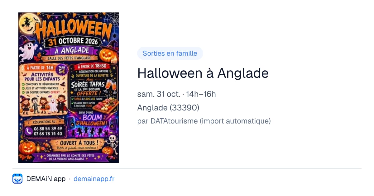 Halloween à Anglade — Anglade