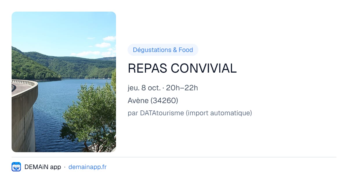 REPAS CONVIVIAL — Avène