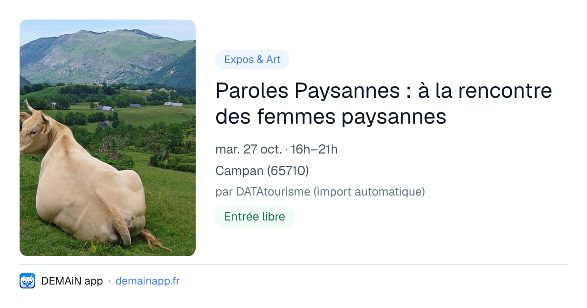 Paroles Paysannes : à la rencontre des femmes paysannes — Campan