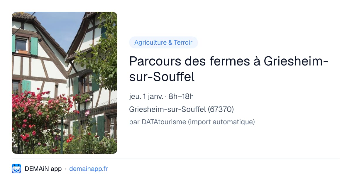 Parcours des fermes à Griesheim-sur-Souffel — Griesheim-sur-Souffel