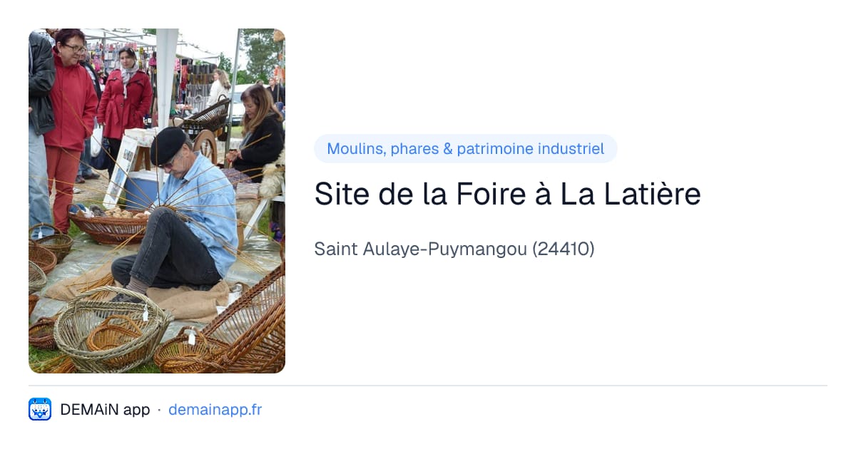 Site de la Foire à La Latière — Saint Aulaye-Puymangou