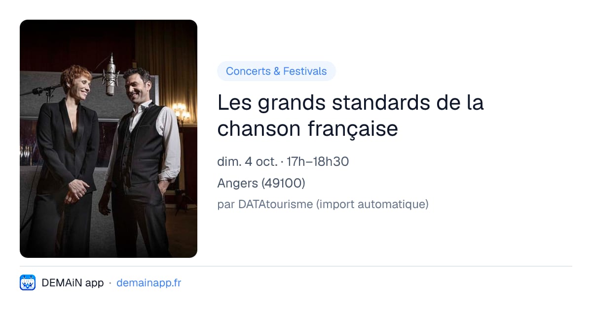 Les grands standards de la chanson française — Angers