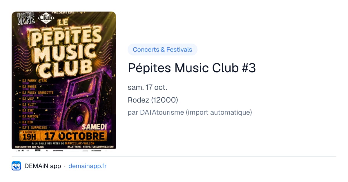 Pépites Music Club #3 — Rodez