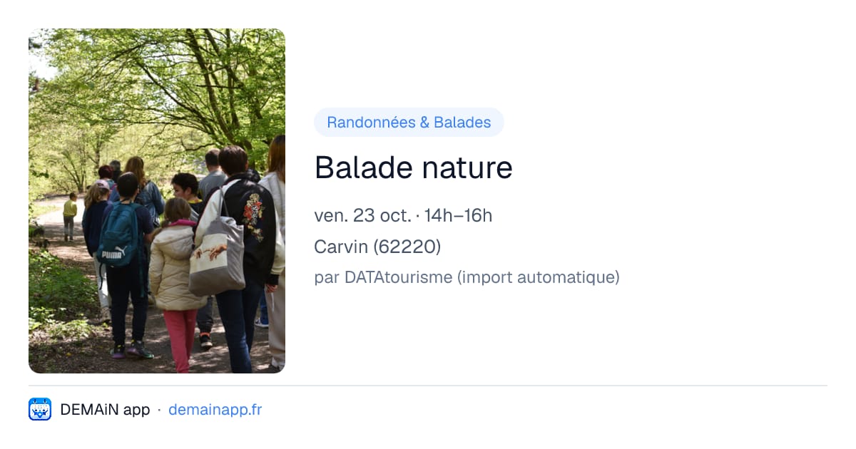 Balade nature — Carvin