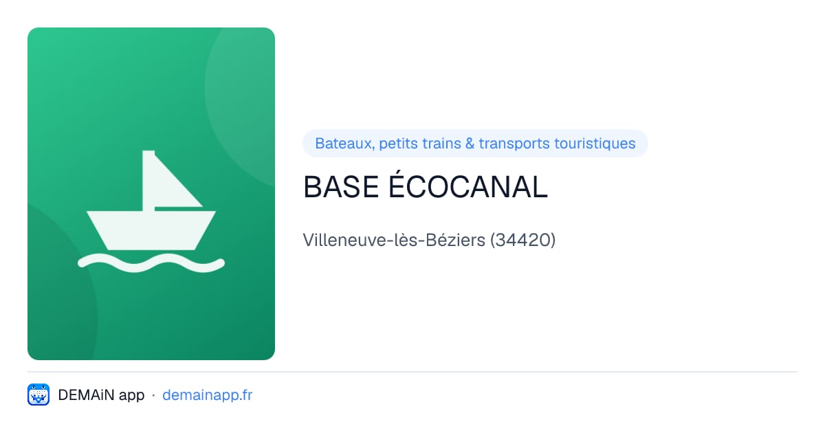 BASE ÉCOCANAL — Villeneuve-lès-Béziers