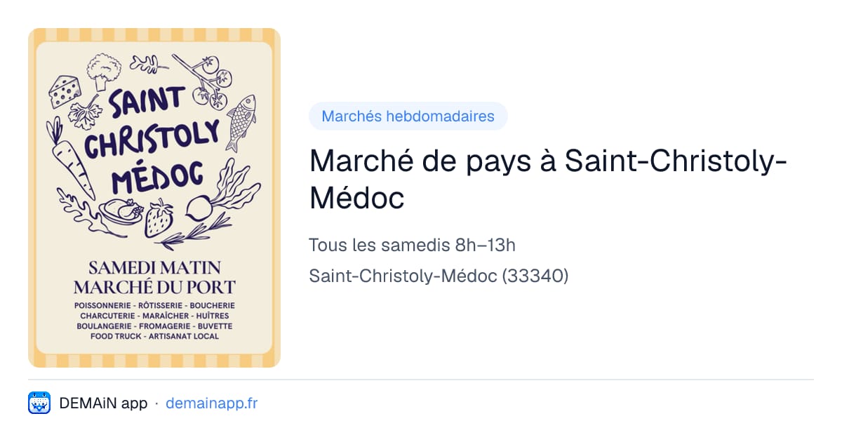 Marché de pays à Saint-Christoly-Médoc — Saint-Christoly-Médoc