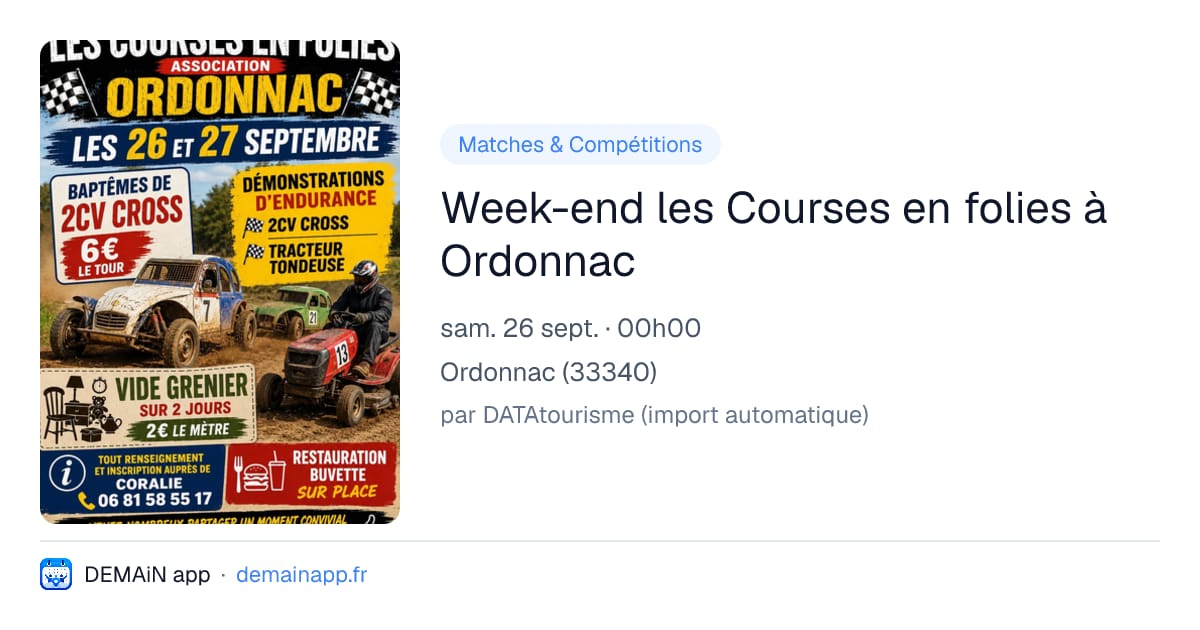 Week-end les Courses en folies à Ordonnac — Ordonnac