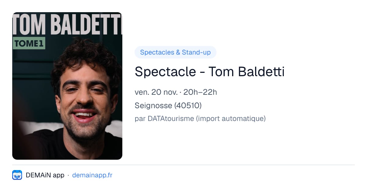 Spectacle - Tom Baldetti — Seignosse
