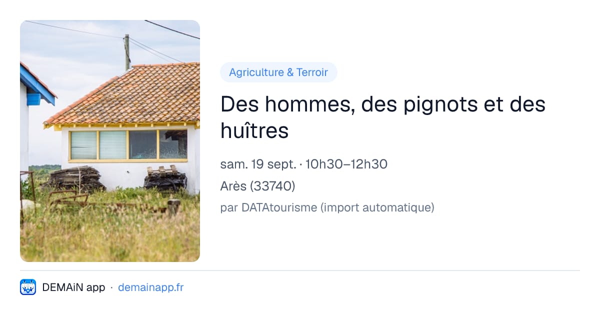 Des hommes, des pignots et des huîtres — Arès