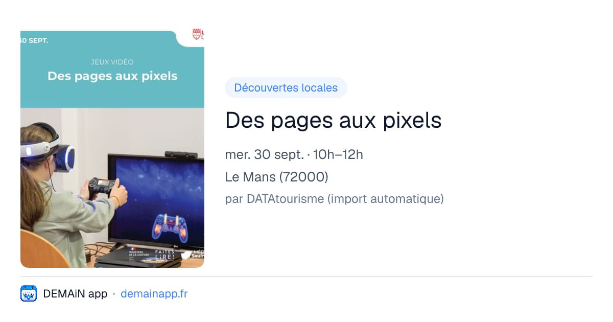 Des pages aux pixels — Le Mans