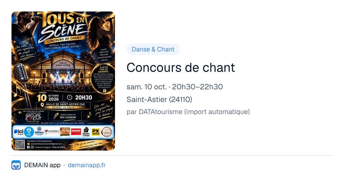 Concours de chant — Saint-Astier
