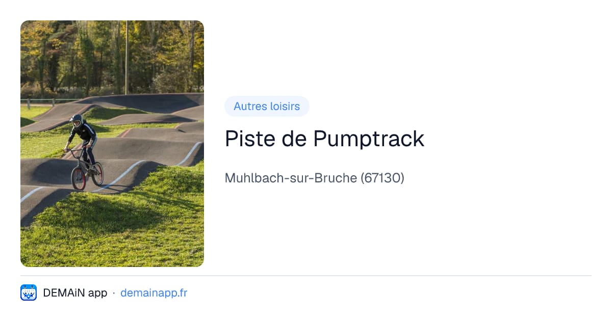 Piste de Pumptrack — Muhlbach-sur-Bruche