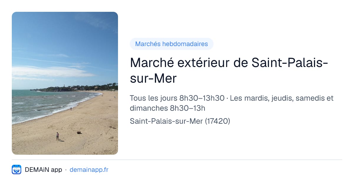 Marché extérieur de Saint-Palais-sur-Mer — Saint-Palais-sur-Mer