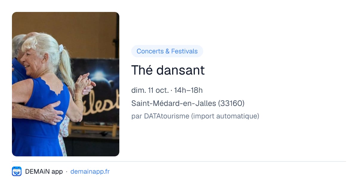 Thé dansant — Saint-Médard-en-Jalles