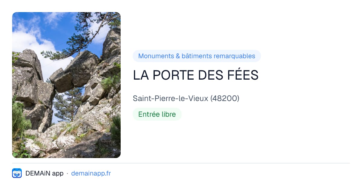 LA PORTE DES FÉES — Saint-Pierre-le-Vieux